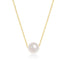 Single Pearl Threaded Chain Necklace