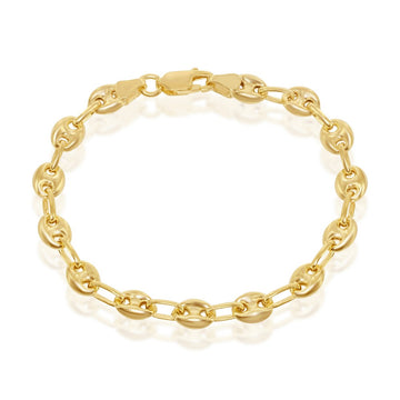 Puffed Marina Link Necklace & Bracelet