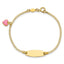 Kid’s Gold and Pink Heart Charm ID Bracelet