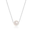 Single Pearl Threaded Chain Necklace