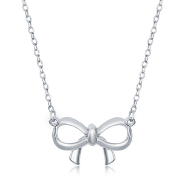 Solid Dainty Bow Necklace