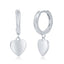 Dangling Heart Charm Huggy Hoops