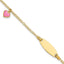 Kid’s Gold and Pink Heart Charm ID Bracelet