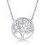 Sterling Silver CZ Tree of Life Necklace