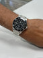 Charles Hubert Stainless Steel Black Dial Watch with Date