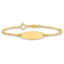 Kid’s Gold and Pink Heart Charm ID Bracelet