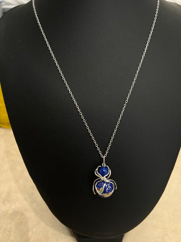 Vintage Cloisonné Gemstone Spiders