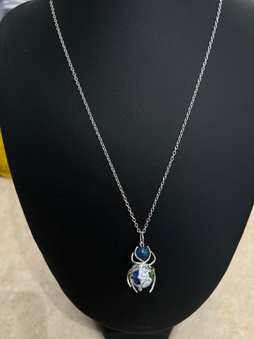 Vintage Cloisonné Gemstone Spiders