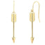 Cupid’s Arrow Dangling Gold Earrings