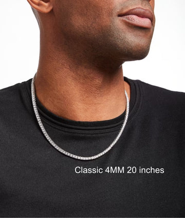 Classic Tennis Necklace in Sterling