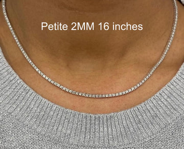 Classic Tennis Necklace in Sterling