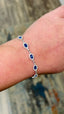 Art Deco Inspired Birthstone Tennis Bracelets- Sapphire, Ruby and Emerald
