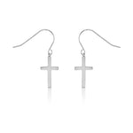 Sterling Silver Small Cross Earrings