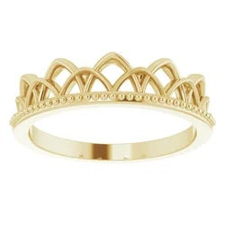Sterling Silver Stackable Crown Ring