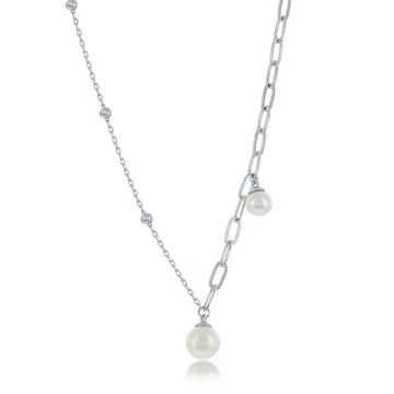Half & Half Pearl Necklace