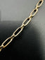 Paperclip Flat Link Yellow Gold Bracelet