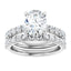 Oval Shape Accented Solitaire Lab Grown Diamond Engagement Ring