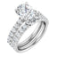 Oval Shape Accented Solitaire Lab Grown Diamond Engagement Ring