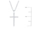 Diamond Sterling Silver Cross Necklace