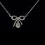 Vintage Inspired Diamond Bow Necklace In White Gold