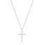 Diamond Sterling Silver Cross Necklace