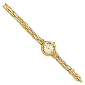 Chain Bracelet Watch Gold or Chrome Silver Finish Charles Hubert Women’s