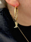 Western Boot and Hat Gold Hoop Charm Set