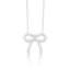 Sterling Silver CZ Bow Necklace