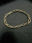 Paperclip Flat Link Yellow Gold Bracelet