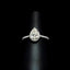 Pear Shape Halo Engagement Ring VVS2 Lab Grown Diamonds