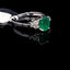 Natural Oval Emerald & Diamond White Gold Ring