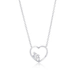 Diamond Heart with Multi Shape Diamond Necklace
