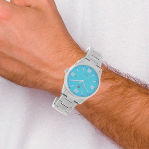 Charles Hubert Paris Turquoise Blue Dial Watch