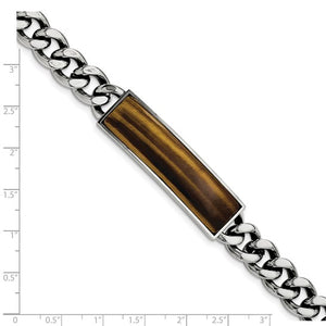 Tiger’s Eye Stainless Steel Bar Bracelet
