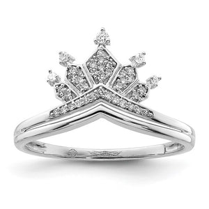 Sterling Diamond Tiara Ring