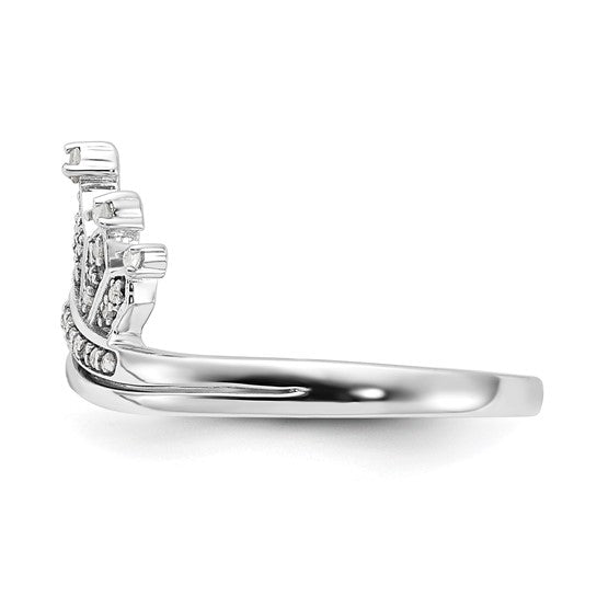 Sterling Diamond Tiara Ring