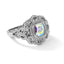 Cushion Vintage Ornate Iridescent Prism CZ Ring