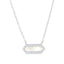 Mother of Pearl Hexagonal Pendant Necklace