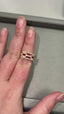 Geometric Ruby and Diamond Statement Band Ring