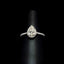 Pear Shape Halo Engagement Ring VVS2 Lab Grown Diamonds