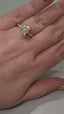 Long Cushion Brilliant Lab Diamond Accented Solitaire Engagement Ring