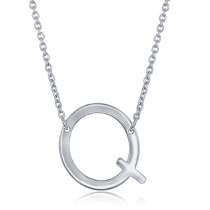 Sterling Silver Sideways Initial Necklaces