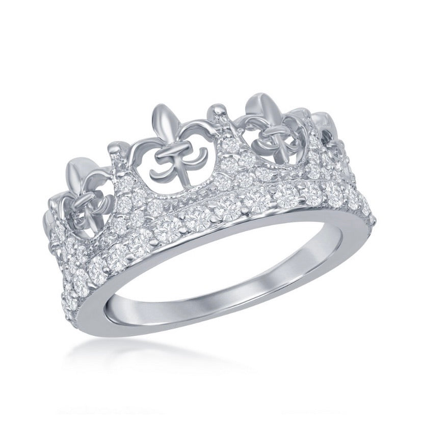 Sterling Silver Frog Crown Ring - VVV Jewelry