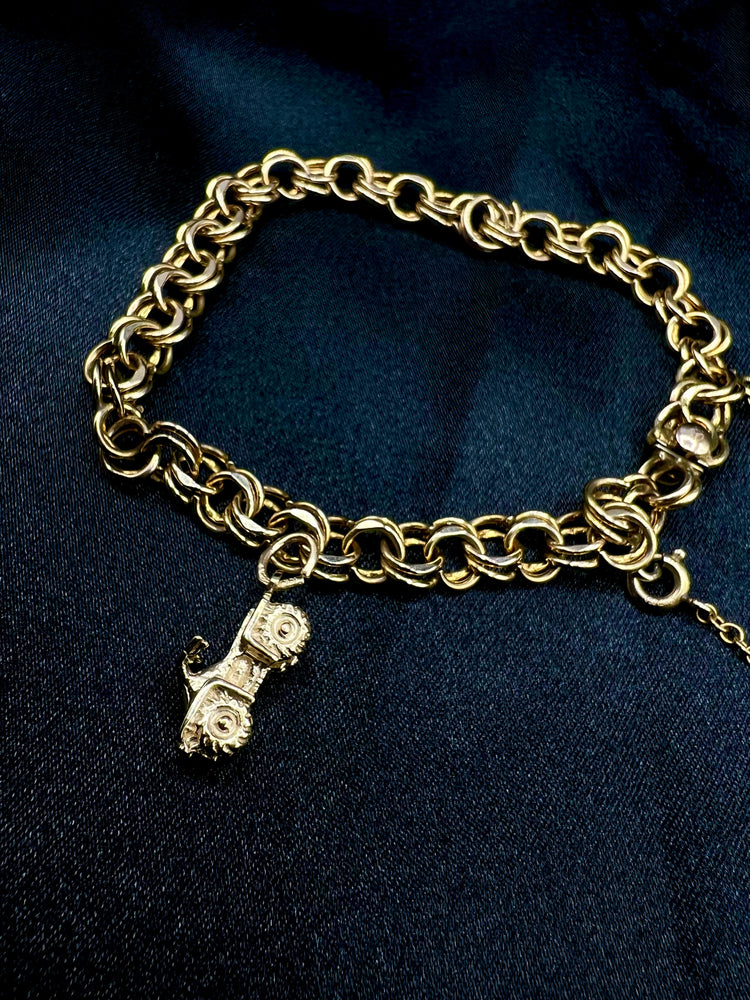 Taylor 14K Gold Charm Bracelet, Gold Charm Bracelet