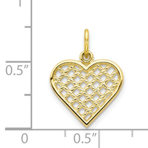 10K Yellow Gold Heart Pendant