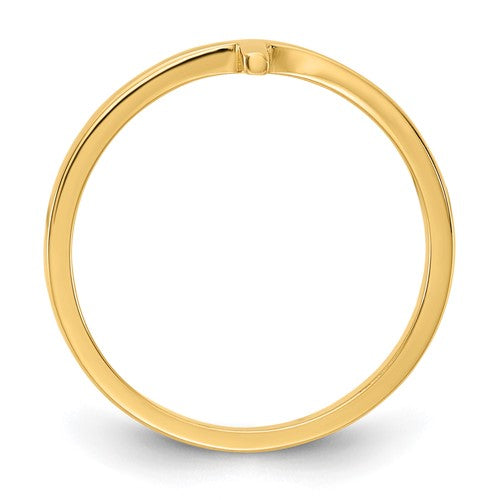Sideways Cross Ring in 14K Gold