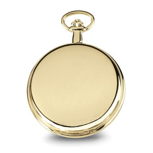 Charles Hubert 14K Gold-Finish White Dial Pocket Watch