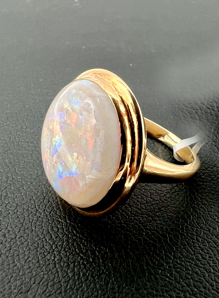 Vintage Opal Bezel Set Ring