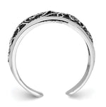 Sterling Silver Antiqued Swirl Toe Ring