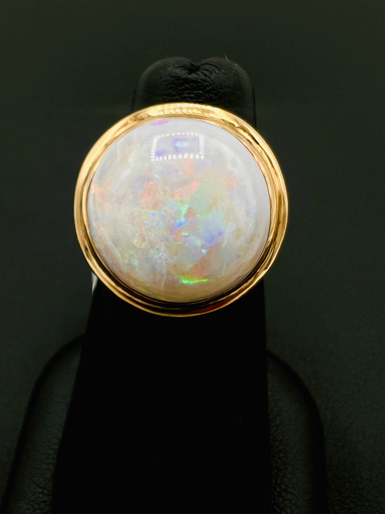 Vintage Opal Bezel Set Ring